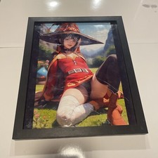 Konosuba Megumin Premium Wall Art Print Black Framed Anime Picture Gift picture