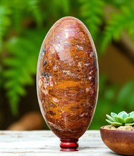 HUGE 350mm Sarape Jasper Crystal Lingam Metaphysical Aura Stone For Home Decor picture