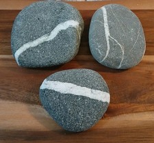 2.7 lbs Lucky Wishing Stones Striped Beach Rock Banded Handpicked WA State  picture