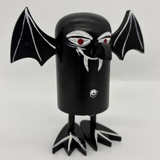 Rare Vtg 60s Pride Creations Popsies Vampire Bat Wooden Toy Rolly Crump Era  picture