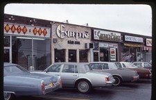 SL26 Slide 1979 Strip Mall Storefronts Caesar's Palace Hair NYC Cars 979a picture