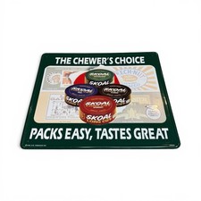 Vintage 1991 SKOAL Metal Advertising Sign 