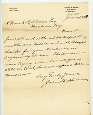1898 Troy NY Law Office Letter Lansing & Holmes James ALS Hudson New York Signed picture