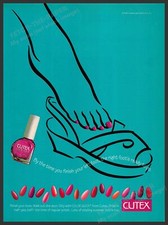 Cutex 1990s Print Advertisement 1993 Color Quick Toes Sandal Foot picture