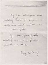 1940 Press Photo View of the Suicide Note of Mary McElroy of Kansas City picture
