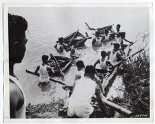 1941 Filipino Troops Fording River Jungle Training 7x9 Original News Photo picture