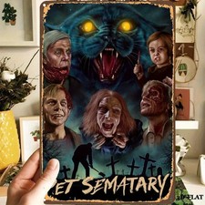 Pet Sematary Classic Horror Movie Poster Metal Tin Sign Durable 8x12 picture