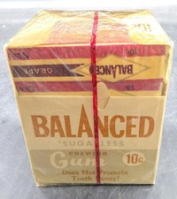 Vintage 1962 20 PACKS Balanced GRAPE Chewing Gum Unopened Made IN USA RARE  picture