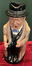 Vtg Royal Doulton Winston Churchill Toby Pitcher Mug Jug Large 9” w/handle UK picture