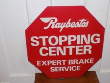 Vintage Raybestos Stopping Center Expert Brake ServicePlastic Sign picture