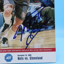 Keith Van Horn New Jersey Nets Signed AUTO 1999 PLAYBALL PROGRAM NJ vs CLEVELAND picture