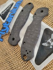 Flytanium Raindrop Carbon Fiber Scales For Customizing Spyderco Para3 Knife picture