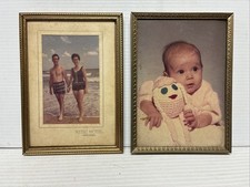 Vintage 1970s-Earlier Framed Aztec Motel Miami Beach Photo + Frame w/3 Photos picture
