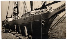Schooner Anna Sophia Docked Thomaston Maine Joel M. Miller RPPC Postcard picture