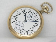 RARE 23 JEWEL 16S ELGIN VERITAS WIND INDICATOR WATCH, FACTORY CASED, SERVICED picture