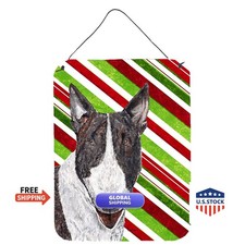 Caroline's Treasures SC9617DS1216 Bull Terrier Candy Cane Christmas Metal Sign picture