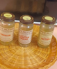 Spice Islands Vintage Spice Jars Lot of 3 Tarragon Toasted Onions Nutmeg picture