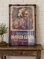 Vintage 1995 Soulard Mardi Gras Poster St Louis Missouri Framed Matted Art Print picture