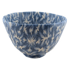 Nagae Tetsuo 長江哲男 Japanese Seto Ceramic Nerikomi Bowl Blue White Mixed Clay picture
