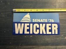 Vintage Lowell Weicker Bumper Sticker Senator Connecticut 7.5