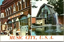 Nashville Tennessee TN Grand Ole Opry House Country Music Hall of Fame Postcard picture
