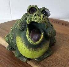 Vintage 90s Pete Apsit  Frog Toad Figurine Large Eyes  See Pics  picture