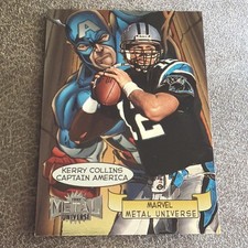 SkyBox 1997 Marvel Metal Universe Insert Kerry Collins Captain America #10/20 picture