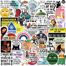 50 Pack Funny Meme Creative Sarcastic Sticker Decal Set 2 Inch Avg Size Fun Cute picture