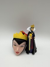 Disney Snow White Evil Queen Figure and Plush Head Clip Set of 2 picture