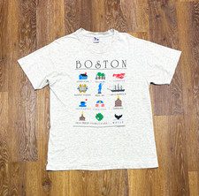 Vintage 1991 Boston Icons T-Shirt L - Single Stitch Made in USA picture