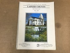 Vintage 1991-1992 Land Atlas & Plat Book - Lapeer County, Michigan picture