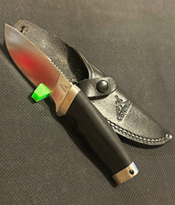 Rare Discontinued Gerber Longbow 154CM hunting knife premium leather sheath  picture