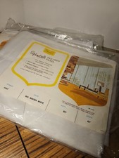 NIP Vtg 1960s Pair of SEARS Semi Sheer TAILORED PANEL DRAPES White 84” W 45