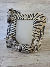 3D Zebra Picture Frame Resin 5x 7 Photo Safari Photo Y2K 10x12 Hang Free Standin picture