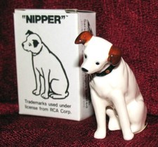 VINTAGE RCA NIPPER DOG FIGURINE #743 BY SARSAPARILLA DECO DESIGNS - MINT IN BOX picture