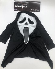 *NEW* Fun World Ghost Face Scream Adult Costume Hooded Halloween Mask Unlimited picture