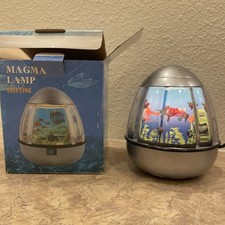 Vintage Rotating Ocean Fish Aquarium Magma Motion Lamp Night Light 1990’s Dome picture