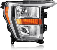 Chrome Halogen Headlight Compatiblewith 2021-2023 Ford F150 F-150 picture