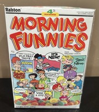 Vintage 1988 Ralston Morning Funnies Cereal Box FULL SEALED Mint 4th Edition 80s picture