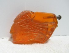 ORIGINAL 1953 ~ PONTIAC AMBER LUCITE INSERT FOR CHIEFTAN HOOD ORNAMENT~ picture