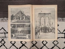 1883 Brooklyn Bridge Opening Harpers Weekly June 2 President Arthur Apache Scout picture