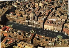 Rome Italy Piazza Navona Navona Square Aerial View Vintage Color Postcard Unused picture