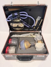Luxury Glass Hookah Set w/ Carry Case – Complete Accessories – Gold & Blue picture