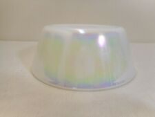 Vintage Federal Moonglow Lustre Iridescent Pearl White Glass Cereal Bowl USA picture