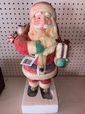 Santa Sculpture Plymouth Home 20” tall Christmas Santa Claus picture
