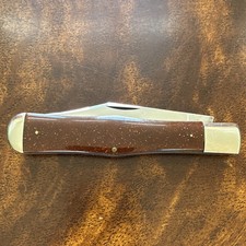 CASE XX 1970 Vintage Slipjoint Pocketknife Clip Point SS Blade Brown Handle picture