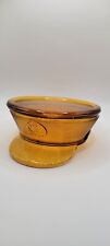 Vintage Military Hat Candy Trinket Dish Amber Glass picture