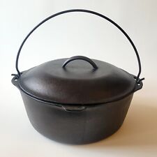 VINTAGE LODGE #8 CAST IRON DUTCH OVEN WITH LID USA 10-1/4