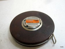 Vintage Chrome Clad Lufkin 100 Feet C216D Measure  see photos picture