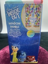 Inside Out Disney Window Panels Curtains 42” X 63” For 36-48” Window Emotions picture